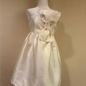 Petal & Pup Ollah Cream Mini Dress with Bow